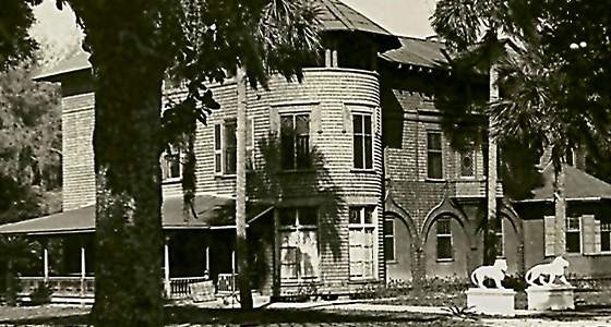The mansion during its renovation