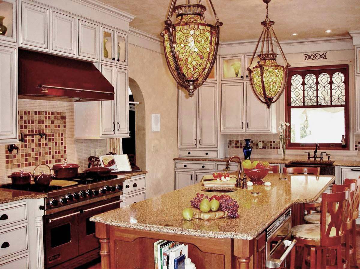 The gourmet kitchen in the converted school house