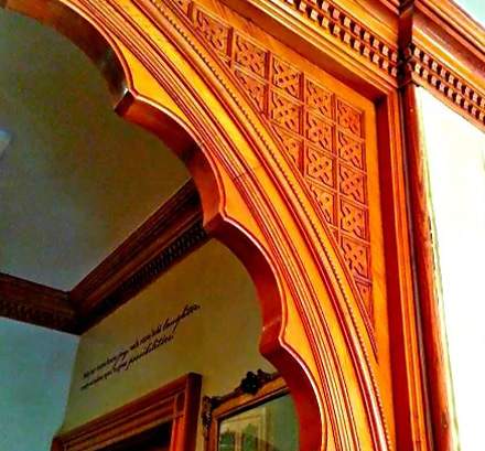 Architectural trim inside the Stetson Mansion