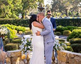 A couple at the Mansion