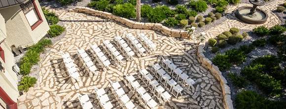 Reception seating at the Mansion